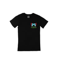 Mavi Game is Everything Cep Logo Tasarımlı Siyah Tişört