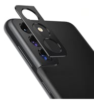 SM Galaxy S21 - S21+ 3D Metal Kamera Koruyucu Metal Lens (Siyah)