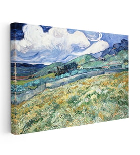 Kanvas Tablo Van Gogh Buğday Tarlası Yokuş Yukarı Ressam Tablosu Ev Ofis Duvar Dekoru