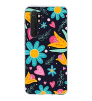 PrintiFy Xiaomi Mi Note 10 Lite ile Uyumlu 1mm Slim Fit Retro Colors 1 Baskılı Şeffaf  Kılıf
