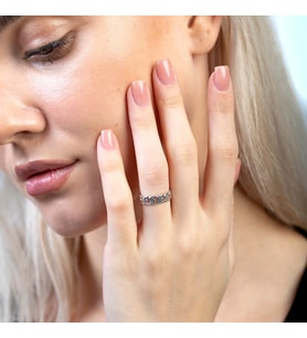 Gurmet Tasarım Silver Renk Free Size 925 Ayar Gümüş Kadın Yüzük
