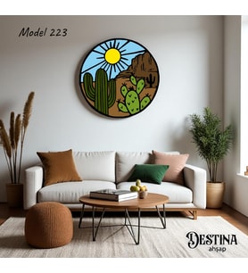 Destina Ahşap Mandala Boyama Seti- Ahşap Boyama- Model 223
