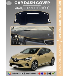 RENAULT CLİO 5 (2019-2023) Torpido Örtüsü Ön Göğüs Koruma Torpido Koruma Birebir Uyum Kaymaz