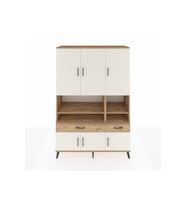 Hyperion Dolap 8 Raflı 2 Çekmeceli 6 Kapaklı 132x44x195 Çam-Aytaşı/Çam