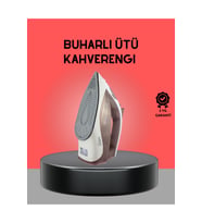 Kahverengi Buharlı Ütü 2200W Sürekli Buhar 120 g Şok Buhar