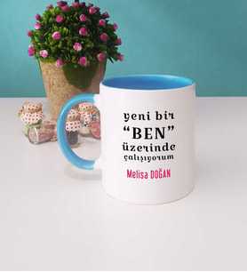 Yeni Bir Ben Kupa Bardak Mavi