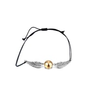 Harry Potter Altın Snitch Ayarlanabilir Siyah İpli Bileklik