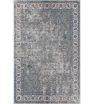 Eliana Home Baskılı, Yıkanabilir Kaymaz Taban Salon Halısı LNA1345-HT250 100x150 cm (Gri)