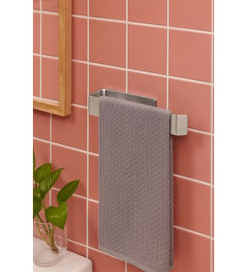 Paslanmaz Çelik Lamalı Solo Havluluk, Hem Yapışkanlı Hem Montajlı Sistem, Banyo Askısı