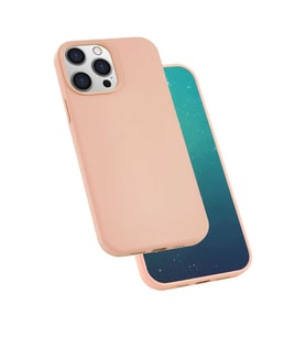 Uyumlu Model Apple iPhone 13 Pro Kılıf Lansman Silk Case (Pembe)
