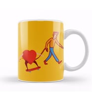Funny Heart Kupa Bardak Porselen