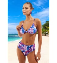 Kadın Bikini Takımı Üçgen Kap Düğümlü Üst Balensiz Yüksek Bel Slip Alt Örme Raşel Kaliteli