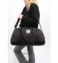 Lila Unisex Önü Cepli Uzun Askılı Seyahat Fitness Ve Spor Çantası Nothing For Happiness (Siyah)