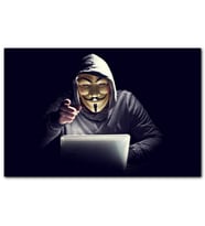 Cakatablo Hacker Anonymous Maskeli MDF Tablo