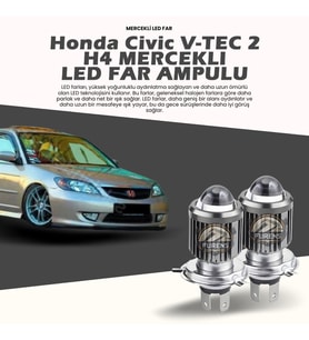 Honda Civic V-Tec 2 Mercek Led Xenon Uzun - Kısa Çift Renk