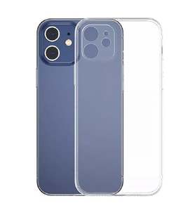 Baseus Simple Case iPhone 12 6.1 İnce Şeffaf Silikon Kılıf Kamera Korumalı-(577 - GLST1701-429