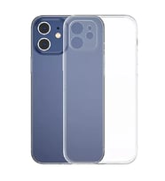 Baseus Simple Case iPhone 12 6.1 İnce Şeffaf Silikon Kılıf Kamera Korumalı-(577 - GLST1701-429