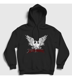 Presmono Unisex Beyaz Logo Alter Bridge Kapüşonlu Sweatshirt 438700tt (Siyah)