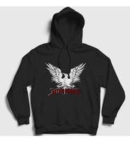 Presmono Unisex Beyaz Logo Alter Bridge Kapüşonlu Sweatshirt 438700tt (Siyah)