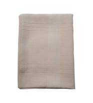 Keten Kumaş Çizgi Masa Örtüsü 160*220 Cm Sütlü Kahve