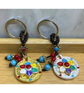 Metal Lotus Tılsımlı Şans Anahtarlık Alk4460