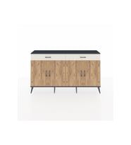 Arges Konsol 4 Raflı 2 Çekmeceli 4 Kapaklı 176x30x99 Antrasit-Çam/Aytaşı