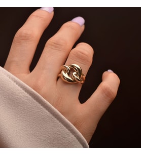 Sade Altın Halka Gurmet Yüzük 14k