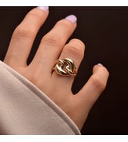 Sade Altın Halka Gurmet Yüzük 14k