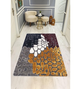 Modern Desenli Dijital Baskı Kaymaz Taban Halı H1112