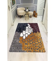 Modern Desenli Dijital Baskı Kaymaz Taban Halı H1112