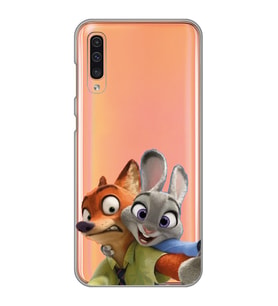 Samsung Galaxy A50 - A30S Uyumlu Zootropolis Judy & Nick Tasarımlı Şeffaf Telefon Kılıfı