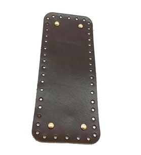 Angel Çanta Aksesuar Gerçek Deri Koyu Kahve 30X12 cm Dikdörtgen Light Gold Metalli Çanta Tabanı