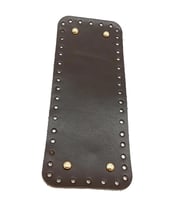 Angel Çanta Aksesuar Gerçek Deri Koyu Kahve 30X12 cm Dikdörtgen Light Gold Metalli Çanta Tabanı