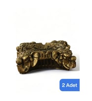 Dekoratif Küllük, Altın Eskitme Kül Tablası, 2'li Set