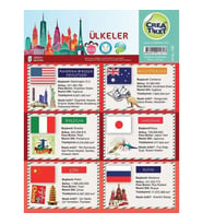 CREA ETİKET - ÜLKELER VE  BİLGİLERİ 1161