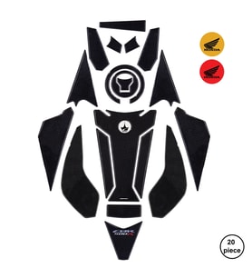 Grippatch - Honda CBR500 Black 2025 ile Uyumlu Kaydırmaz 6D Karbon 20 Parça Tank Pad Seti GC25