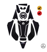 Grippatch - Honda CBR500 Black 2025 ile Uyumlu Kaydırmaz 6D Karbon 20 Parça Tank Pad Seti GC25
