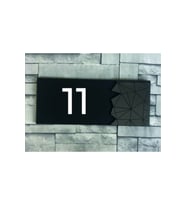 Dekoratif Aynalı Füme Kapı Numarası - 11
