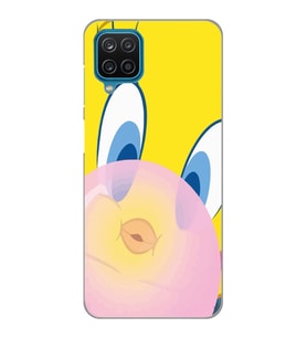 Samsung Galaxy A12 Uyumlu Tweety Tasarımlı Şeffaf Telefon Kılıfı