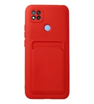 Redmi 9C Kılıf Kelvin Kartvizitli Silikon - Kırmızı