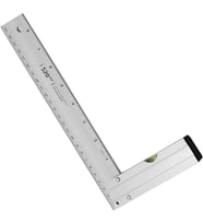 Alüminyum L Gönye Su Terazili Cetvel Kaynak Kaynakçı Marangoz Gönyesi 250 mm