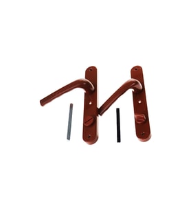 BANYO-WC - KİLİTLİ KAHVE RENGİ PVC KAPI KOLU (5343)