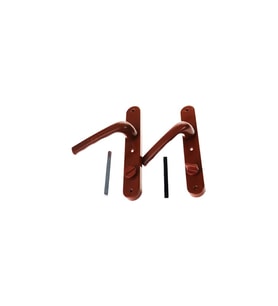 BANYO-WC - KİLİTLİ KAHVE RENGİ PVC KAPI KOLU (5343)