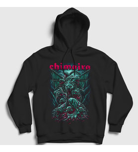 Presmono Unisex Siyah Kingdom Chimaria Kapüşonlu Sweatshirt 549297tt