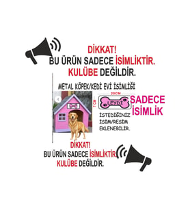Sadece Isimlik Metal Köpek Kulübesi Isimlik, Köpek Kulübe Isim Kedi Evi Isimlik