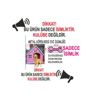 Sadece Isimlik Metal Köpek Kulübesi Isimlik, Köpek Kulübe Isim Kedi Evi Isimlik