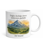 Iğdır Ova ve Dağ Temalı Kişiye Özel Kupa Bardak Hediye