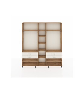 Arges Dolap 11 Raflı 4 Çekmeceli 2 Askılı 220x30x243 Çam-Çam/Aytaşı