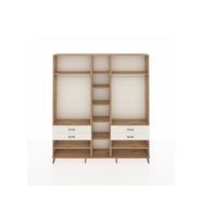 Arges Dolap 11 Raflı 4 Çekmeceli 2 Askılı 220x30x243 Çam-Çam/Aytaşı