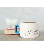 BK Gift Kişiye Özel İsimli Tarihli Mavi Kulplu Çay & Kahve Fincanı-7, Arkadaşa Hediye, Sevgiliye Hediye